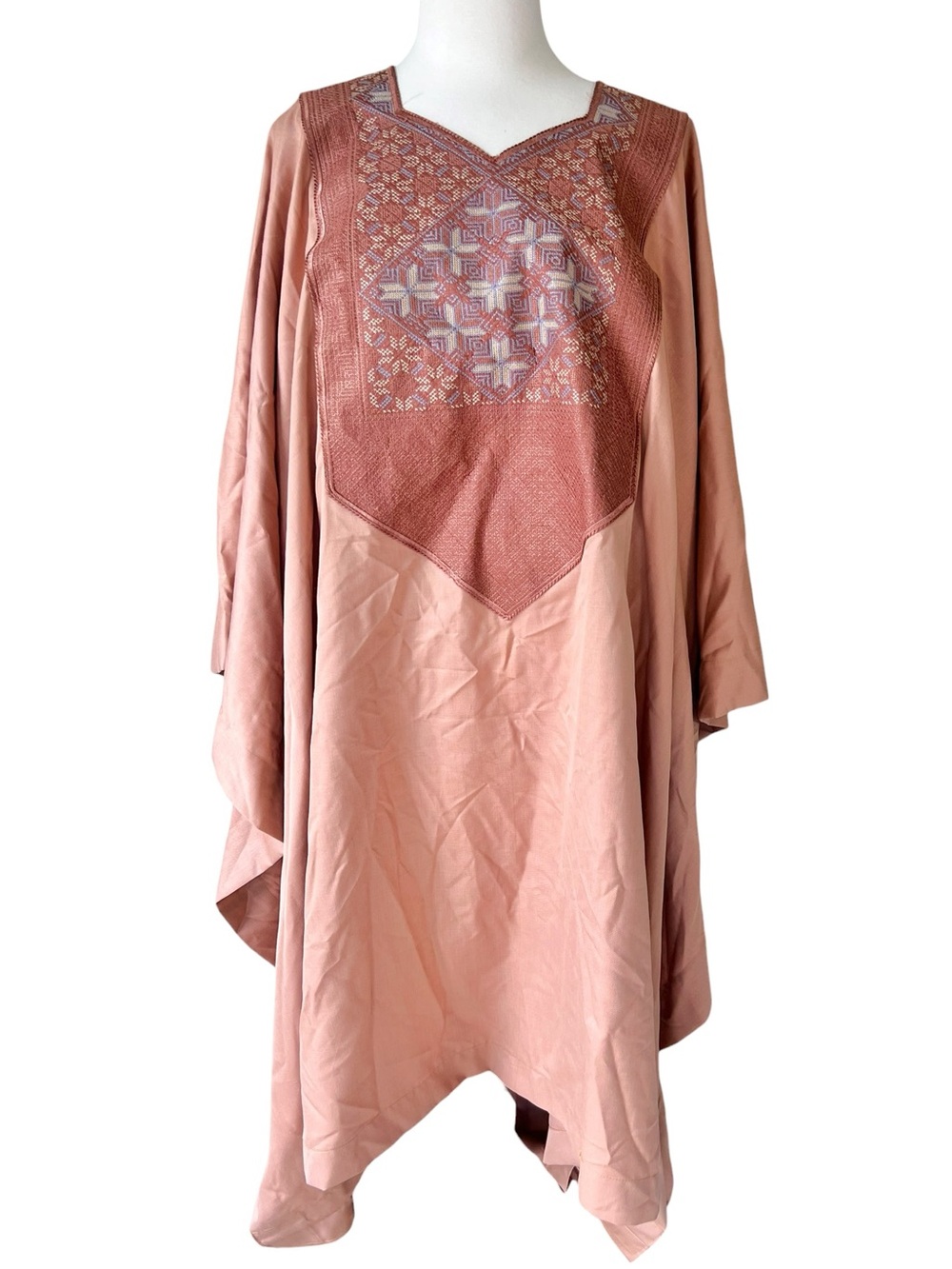 Dusty Rose Agbada with Embroidered Detail